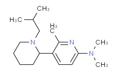 CAS No. 1352539-54-8, 5-(1-Isobutylpiperidin-2-yl)-N,N,6-trimethylpyridin-2-amine