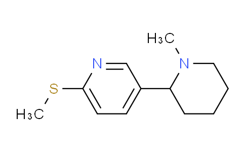 CAS No. 1352484-70-8, 5-(1-Methylpiperidin-2-yl)-2-(methylthio)pyridine