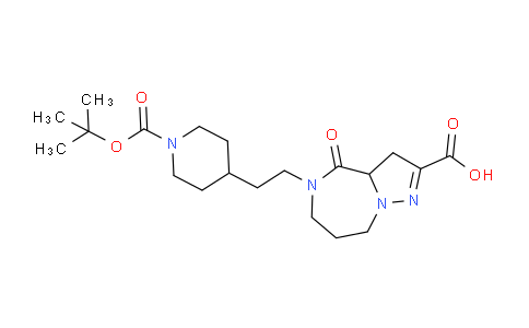 CAS No. 163213-39-6, 5-(2-(1-(tert-Butoxycarbonyl)piperidin-4-yl)ethyl)-4-oxo-3a,4,5,6,7,8-hexahydro-3H-pyrazolo[1,5-a][1,4]diazepine-2-carboxylic acid