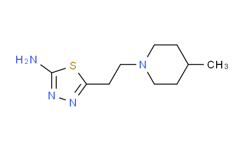 CAS No. 878415-85-1, 5-(2-(4-Methylpiperidin-1-yl)ethyl)-1,3,4-thiadiazol-2-amine