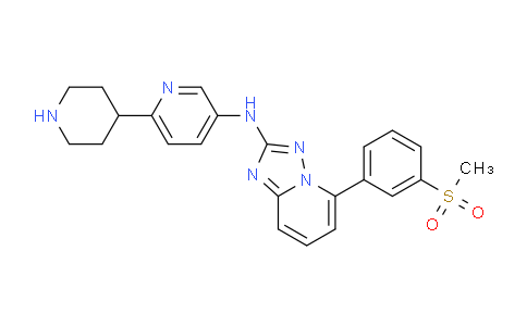 CAS No. 1202490-36-5, 5-(3-(Methylsulfonyl)phenyl)-N-(6-(piperidin-4-yl)pyridin-3-yl)-[1,2,4]triazolo[1,5-a]pyridin-2-amine