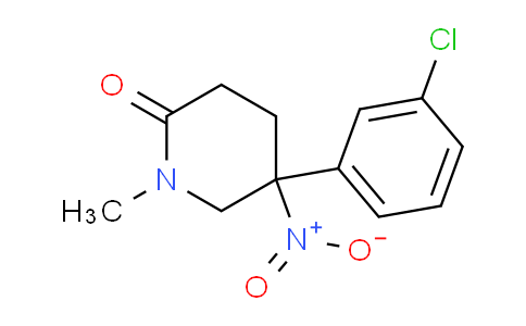 CAS No. 1236302-41-2, 5-(3-Chlorophenyl)-1-methyl-5-nitropiperidin-2-one