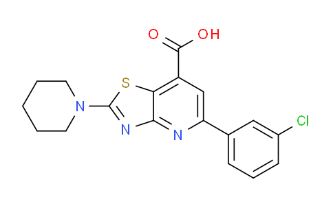 CAS No. 852388-72-8, 5-(3-Chlorophenyl)-2-(piperidin-1-yl)thiazolo[4,5-b]pyridine-7-carboxylic acid
