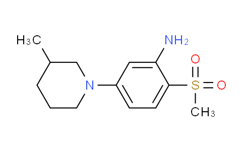 CAS No. 942474-87-5, 5-(3-Methylpiperidin-1-yl)-2-(methylsulfonyl)aniline