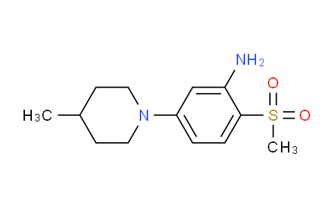 CAS No. 1220039-19-9, 5-(4-Methylpiperidin-1-yl)-2-(methylsulfonyl)aniline