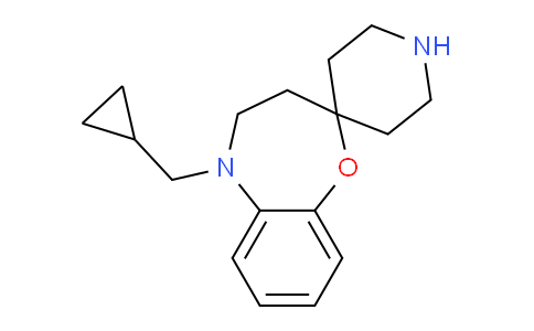 CAS No. 1298034-45-3, 5-(Cyclopropylmethyl)-4,5-dihydro-3H-spiro[benzo[b][1,4]oxazepine-2,4'-piperidine]