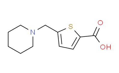 CAS No. 893741-64-5, 5-(Piperidin-1-ylmethyl)thiophene-2-carboxylic acid