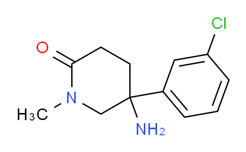 CAS No. 1236302-42-3, 5-Amino-5-(3-chlorophenyl)-1-methylpiperidin-2-one