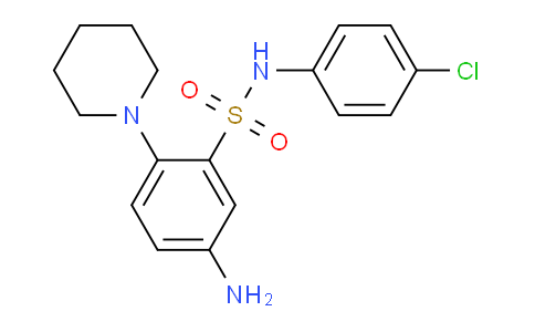 CAS No. 327079-49-2, 5-Amino-N-(4-chlorophenyl)-2-(piperidin-1-yl)benzenesulfonamide