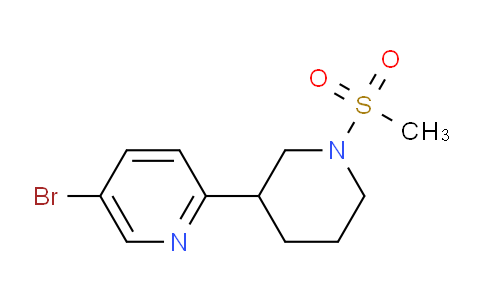 CAS No. 1316217-86-3, 5-Bromo-2-(1-(methylsulfonyl)piperidin-3-yl)pyridine