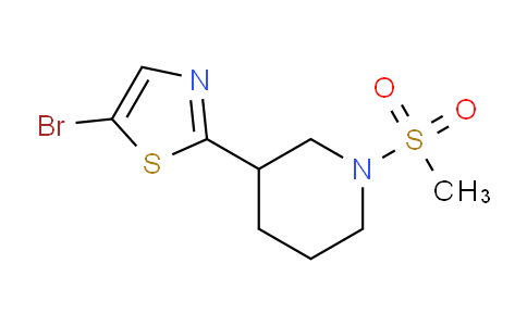 CAS No. 1316226-01-3, 5-Bromo-2-(1-(methylsulfonyl)piperidin-3-yl)thiazole