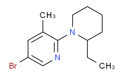 CAS No. 1220017-15-1, 5-Bromo-2-(2-ethylpiperidin-1-yl)-3-methylpyridine