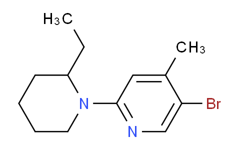CAS No. 1220036-19-0, 5-Bromo-2-(2-ethylpiperidin-1-yl)-4-methylpyridine