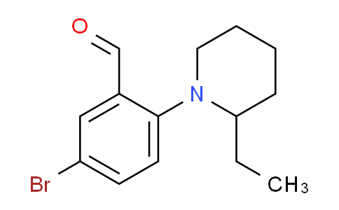 CAS No. 1229608-66-5, 5-Bromo-2-(2-ethylpiperidin-1-yl)benzaldehyde