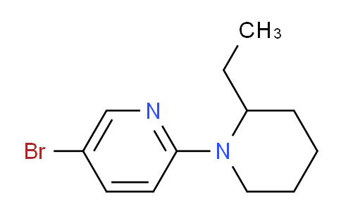 CAS No. 1220030-86-3, 5-Bromo-2-(2-ethylpiperidin-1-yl)pyridine