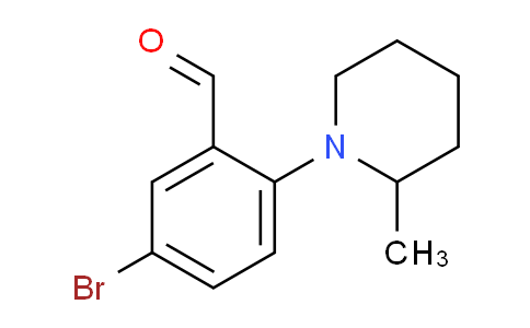 CAS No. 742099-82-7, 5-Bromo-2-(2-methylpiperidin-1-yl)benzaldehyde