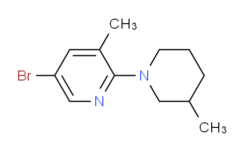 CAS No. 1219967-98-2, 5-Bromo-3-methyl-2-(3-methylpiperidin-1-yl)pyridine