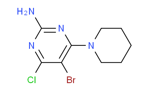 CAS No. 1266378-44-2, 5-Bromo-4-chloro-6-(piperidin-1-yl)pyrimidin-2-amine
