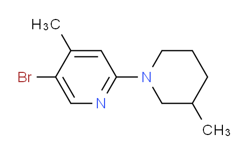 CAS No. 1220027-77-9, 5-Bromo-4-methyl-2-(3-methylpiperidin-1-yl)pyridine