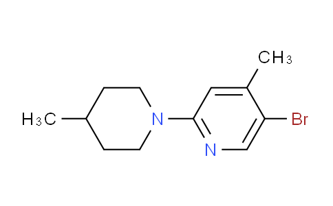 CAS No. 1219964-45-0, 5-Bromo-4-methyl-2-(4-methylpiperidin-1-yl)pyridine