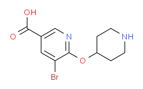 CAS No. 1216671-75-8, 5-Bromo-6-(piperidin-4-yloxy)nicotinic acid