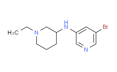 CAS No. 1566751-38-9, 5-Bromo-N-(1-ethylpiperidin-3-yl)pyridin-3-amine