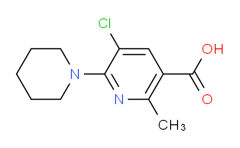 CAS No. 1443291-87-9, 5-Chloro-2-methyl-6-(piperidin-1-yl)nicotinic acid