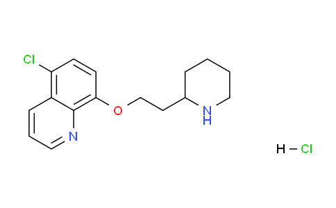 CAS No. 1220031-30-0, 5-Chloro-8-(2-(piperidin-2-yl)ethoxy)quinoline hydrochloride