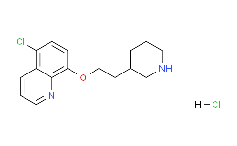 CAS No. 1220017-38-8, 5-Chloro-8-(2-(piperidin-3-yl)ethoxy)quinoline hydrochloride
