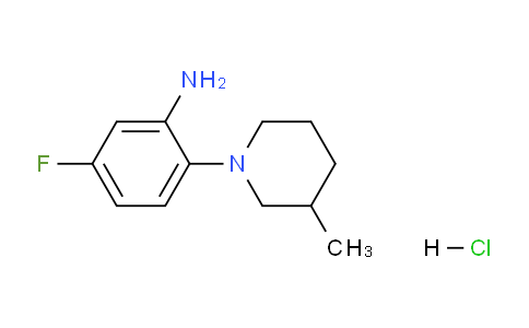 CAS No. 1052529-99-3, 5-Fluoro-2-(3-methylpiperidin-1-yl)aniline hydrochloride