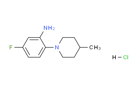 CAS No. 1349719-07-8, 5-Fluoro-2-(4-methylpiperidin-1-yl)aniline hydrochloride