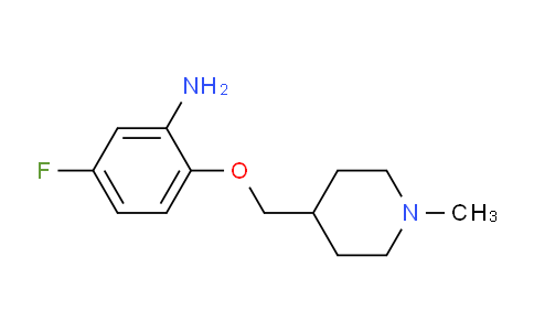 CAS No. 1233951-73-9, 5-Fluoro-2-[(1-methylpiperidin-4-yl)methoxy]aniline