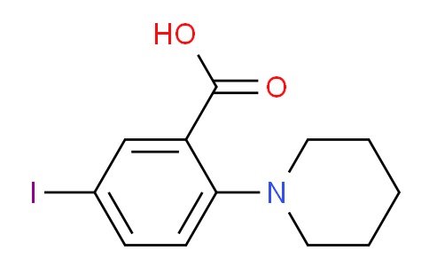 CAS No. 1521464-02-7, 5-Iodo-2-(piperidin-1-yl)benzoic acid