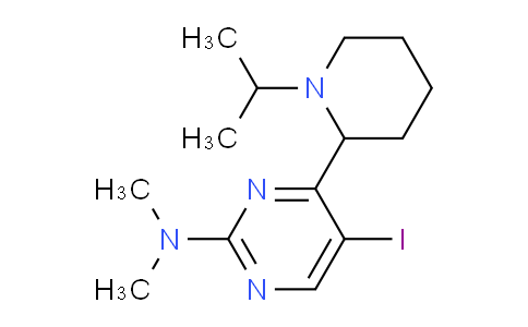 CAS No. 1361180-47-3, 5-Iodo-4-(1-isopropylpiperidin-2-yl)-N,N-dimethylpyrimidin-2-amine