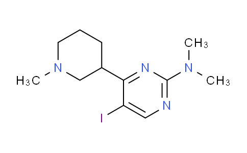 CAS No. 1361115-99-2, 5-Iodo-N,N-dimethyl-4-(1-methylpiperidin-3-yl)pyrimidin-2-amine