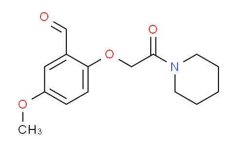 CAS No. 1094653-70-9, 5-Methoxy-2-(2-oxo-2-(piperidin-1-yl)ethoxy)benzaldehyde