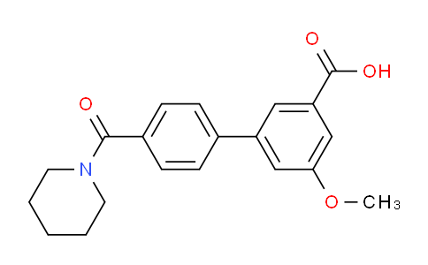 CAS No. 1261969-11-2, 5-Methoxy-4'-(piperidine-1-carbonyl)-[1,1'-biphenyl]-3-carboxylic acid