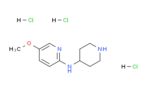 CAS No. 1779124-12-7, 5-Methoxy-N-(piperidin-4-yl)pyridin-2-amine trihydrochloride