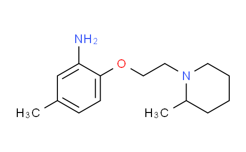 CAS No. 947017-80-3, 5-Methyl-2-(2-(2-methylpiperidin-1-yl)ethoxy)aniline