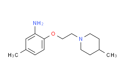 CAS No. 947017-77-8, 5-Methyl-2-(2-(4-methylpiperidin-1-yl)ethoxy)aniline