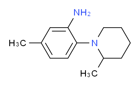 CAS No. 946761-58-6, 5-Methyl-2-(2-methylpiperidin-1-yl)aniline