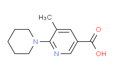 CAS No. 1355225-77-2, 5-Methyl-6-(piperidin-1-yl)nicotinic acid
