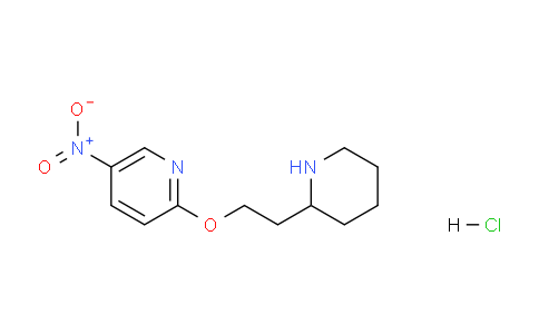CAS No. 1219976-60-9, 5-Nitro-2-(2-(piperidin-2-yl)ethoxy)pyridine hydrochloride