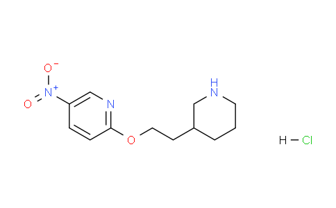 CAS No. 1219977-07-7, 5-Nitro-2-(2-(piperidin-3-yl)ethoxy)pyridine hydrochloride