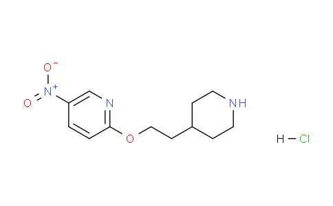 CAS No. 1219967-30-2, 5-Nitro-2-(2-(piperidin-4-yl)ethoxy)pyridine hydrochloride