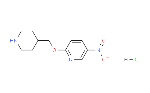 CAS No. 1220020-74-5, 5-Nitro-2-(piperidin-4-ylmethoxy)pyridine hydrochloride