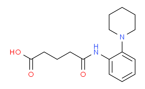 CAS No. 436088-56-1, 5-Oxo-5-((2-(piperidin-1-yl)phenyl)amino)pentanoic acid