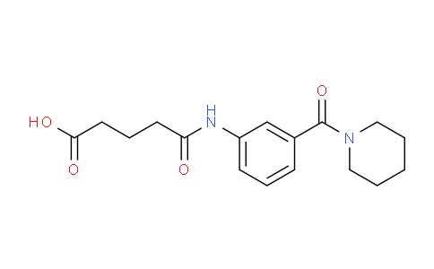 CAS No. 1030497-05-2, 5-Oxo-5-((3-(piperidine-1-carbonyl)phenyl)amino)pentanoic acid