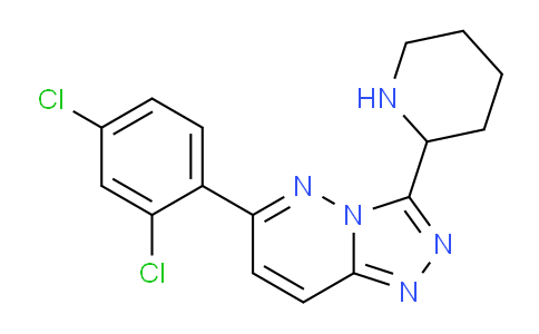 CAS No. 1706455-41-5, 6-(2,4-Dichlorophenyl)-3-(piperidin-2-yl)-[1,2,4]triazolo[4,3-b]pyridazine