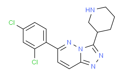 CAS No. 1706455-35-7, 6-(2,4-Dichlorophenyl)-3-(piperidin-3-yl)-[1,2,4]triazolo[4,3-b]pyridazine